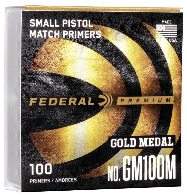Federal-GM100M-Match-Small-Pistol-Primers-For-Sale Federal Premium Gold Medal Small Pistol Match Primers #100M - Image 1