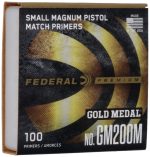 Federal Premium Gold Medal Small Pistol Magnum Match Primers #200M