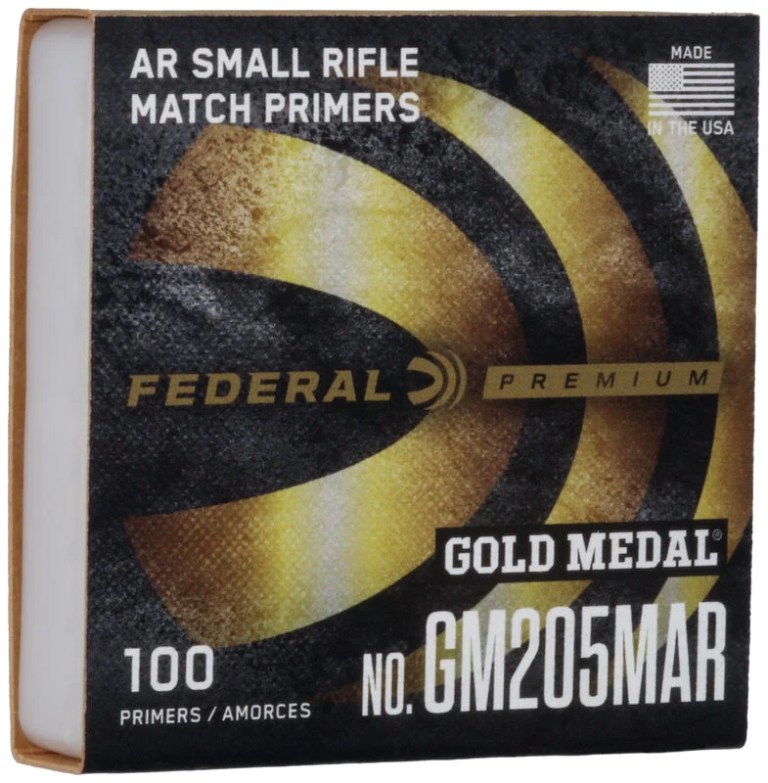 Federal-GM205MAR-Match-Small-Rifle-AR-Primers-For-Sale Federal Premium Gold Medal AR Match Grade Small Rifle Primers #GM205MAR - Image 1