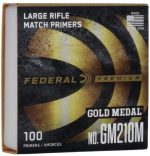 Federal Premium Gold Medal Large Rifle Match Primers #210M